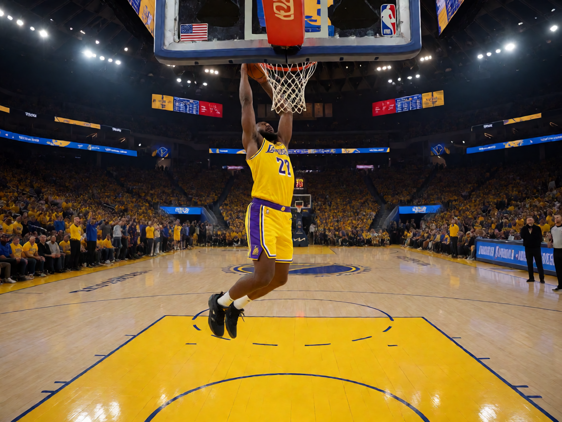 NBA赛场扣篮瞬间